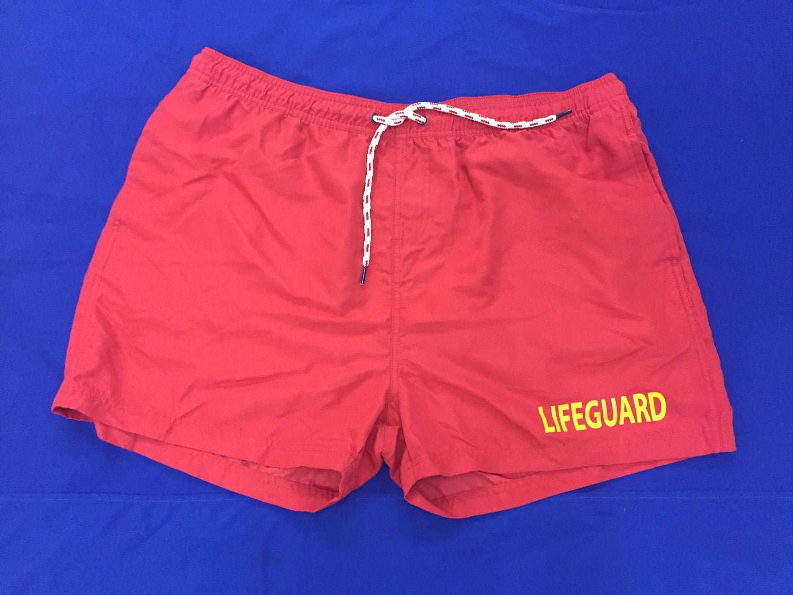 Red deals lifeguard shorts