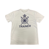 Shirt: Trainer Tee Shirt (Short Sleeve) White/Navy