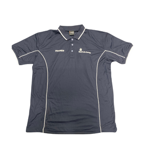 Shirt: Trainer Polo (3 Button) Navy/White