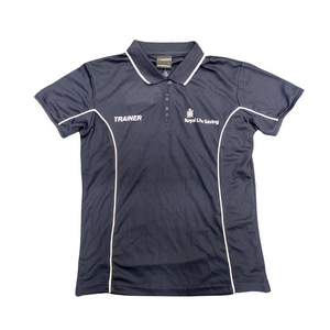 Shirt: Trainer Polo (1 Button) Ladies Navy/White