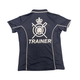 Shirt: Trainer Polo (1 Button) Ladies Navy/White