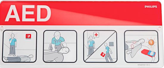 AED Awareness Placard RED (989803170901)